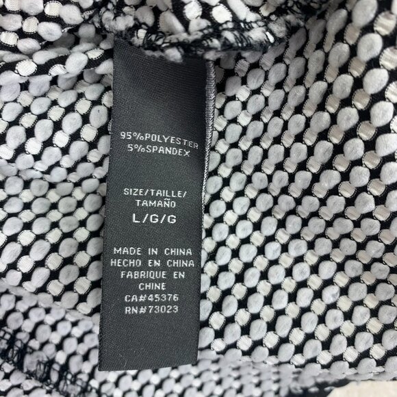 Suzy Shier Black White Polka Dot Peplum Top Blouse Stretch & skirt sz large set - Picture 16 of 16